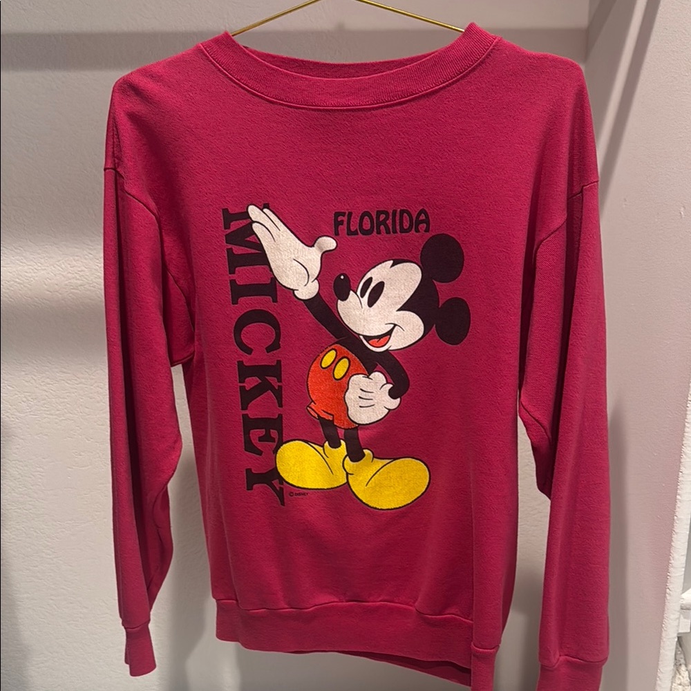 VTG Mickey Mouse Florida Red Sweater